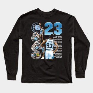 Michael Jordan College Stats Long Sleeve T-Shirt